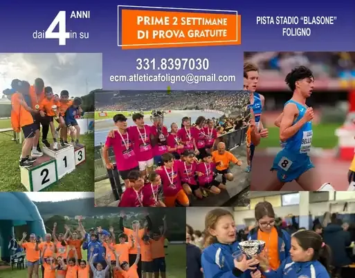 Iscrizioni per la stagione di atletica 2025/26 a Foligno
